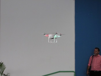 Demonstração de drone em ação